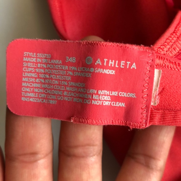 Athleta Hullabraloo Pink Coral Sport Bra - Picture 8 of 8
